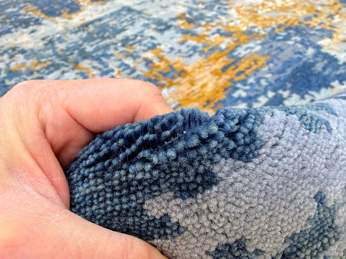 Contemporary Abstract (6x9) blue/gold