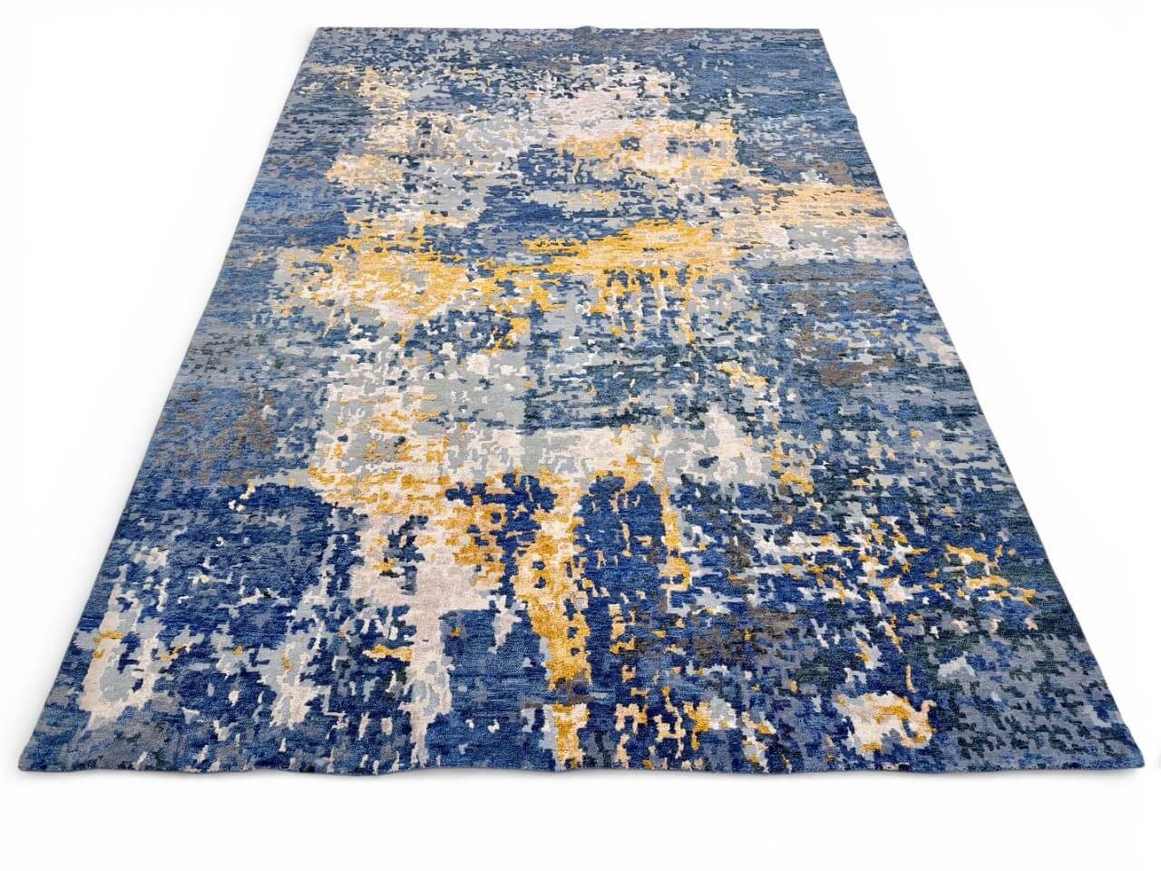 Contemporary Abstract (6x9) blue/gold