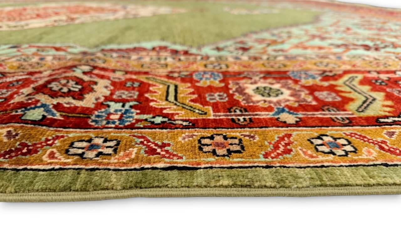 Fine Aryana-Heriz (8'11"x11'09") green/red