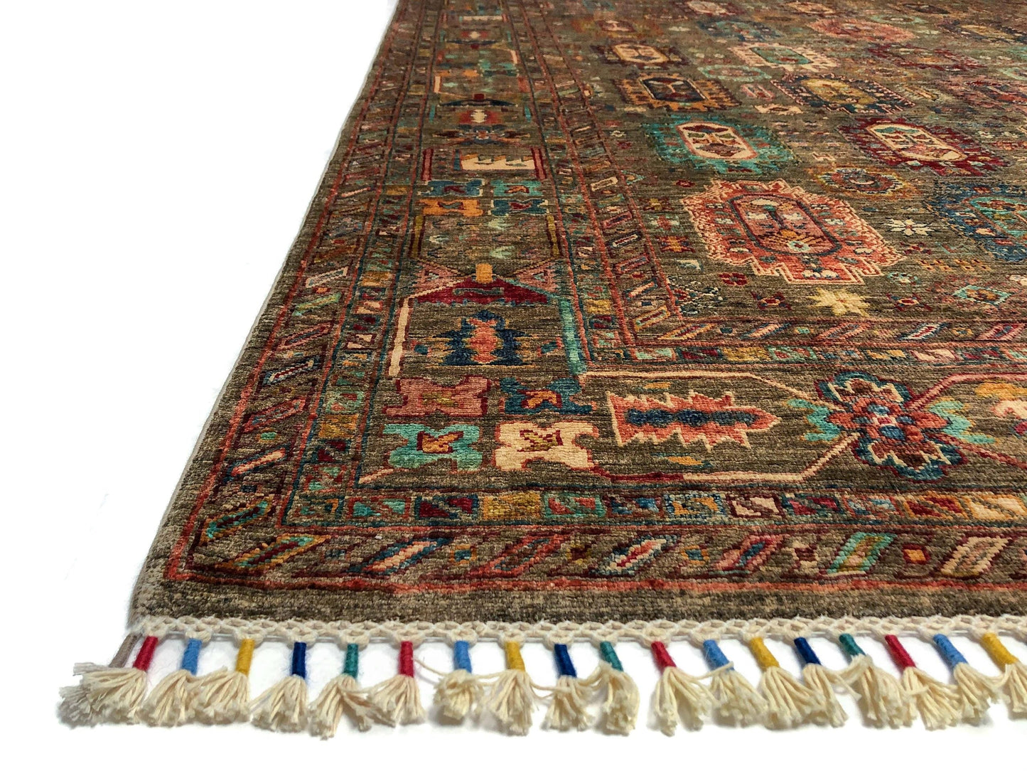 Khorjin (5'06"x7'08") camel/jewel tones