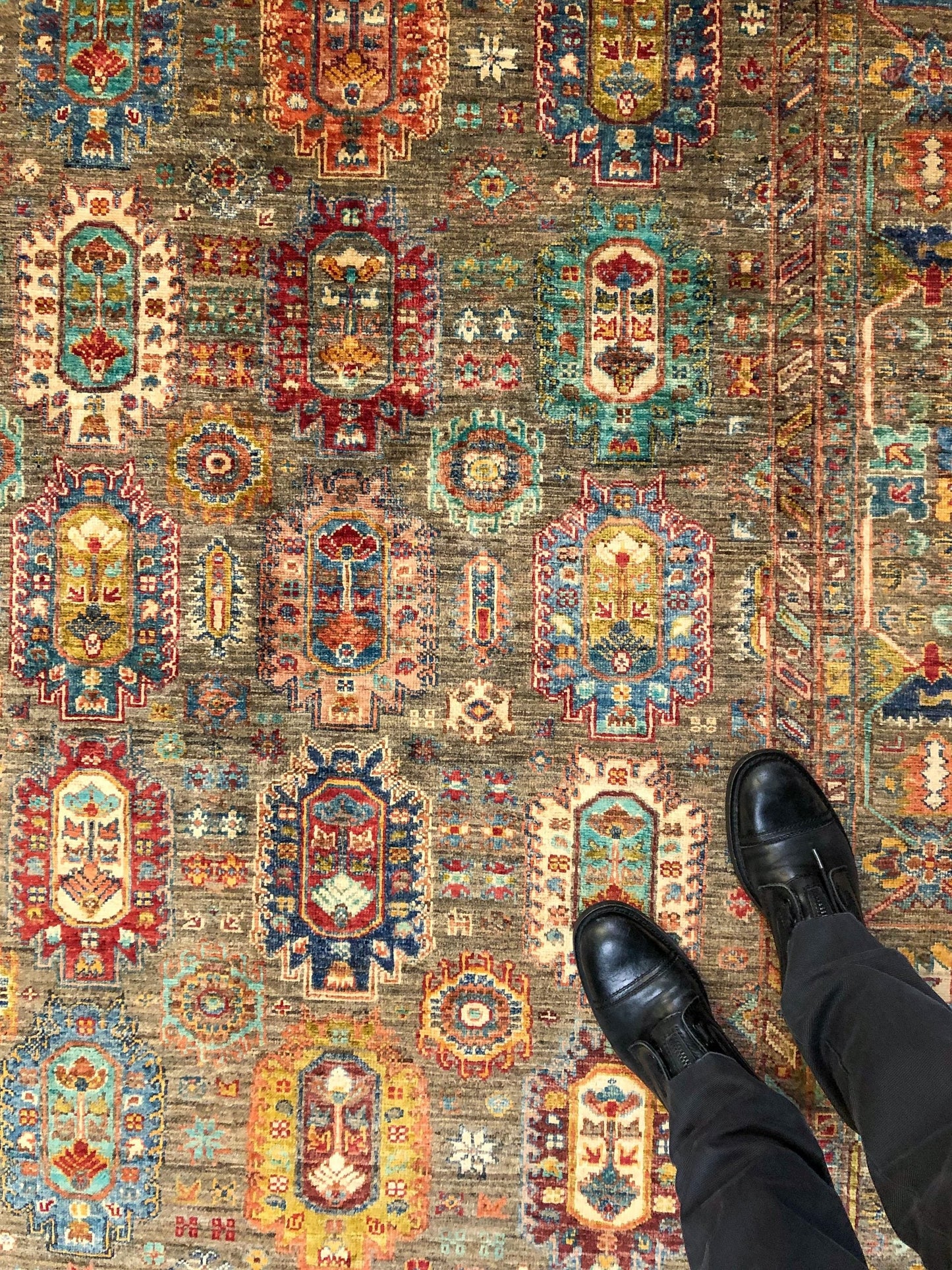 Khorjin (5'06"x7'08") camel/jewel tones