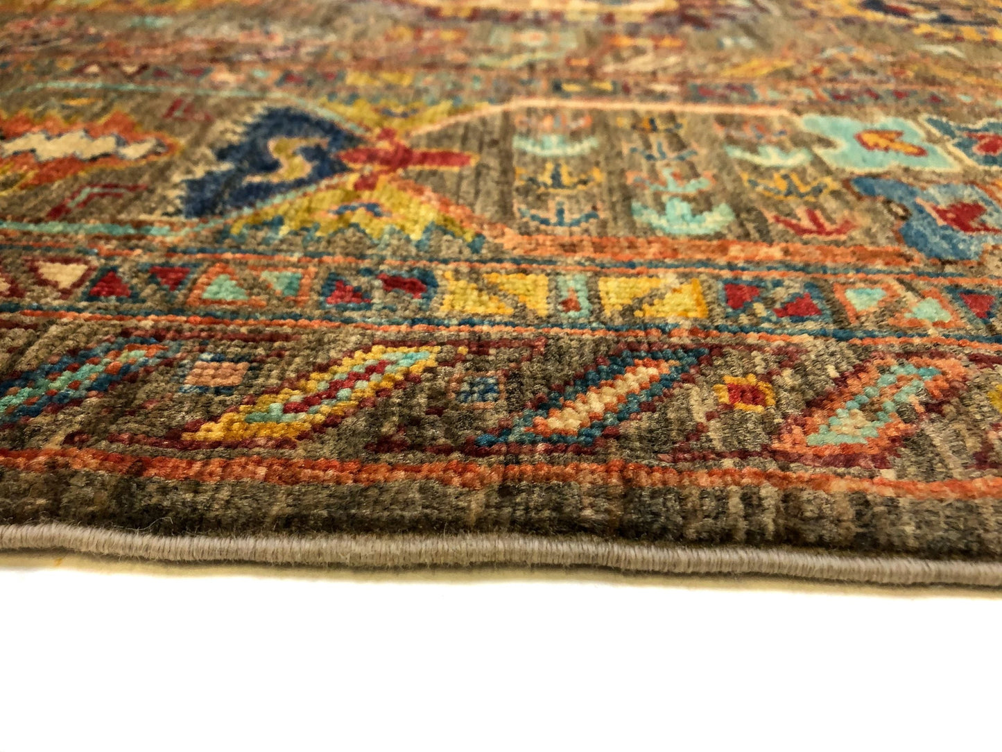 Khorjin (5'06"x7'08") camel/jewel tones