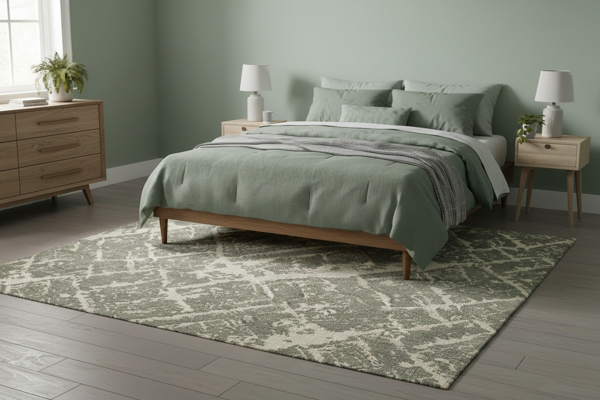 Contemporary (6x9) green/ivory