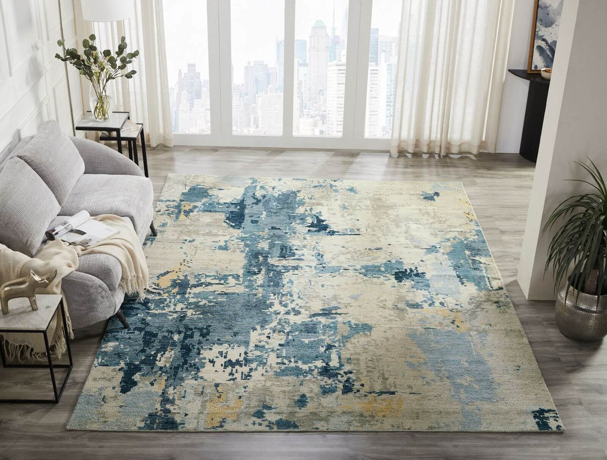 Izette Collection 12642 - Blue Tones/Vanilla