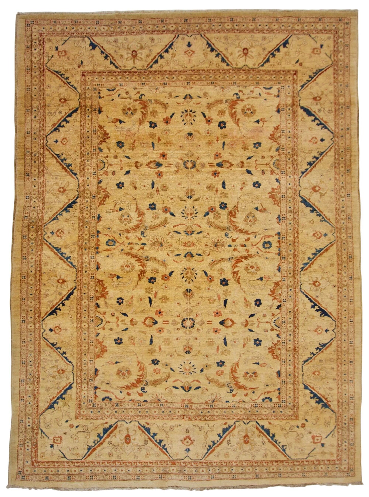 Vintage Vegetable-Dyed Chobi-Peshawar (approx. 6x9) light gold