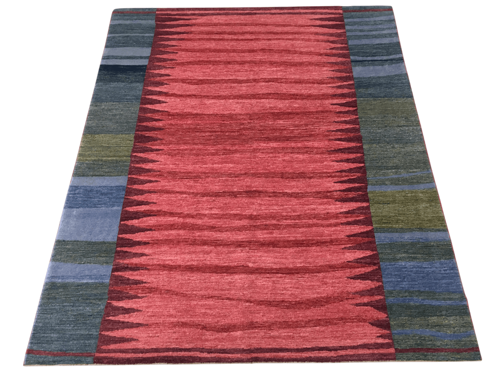 Afghan Gabbeh (8'02"x9'10") red/blue/green