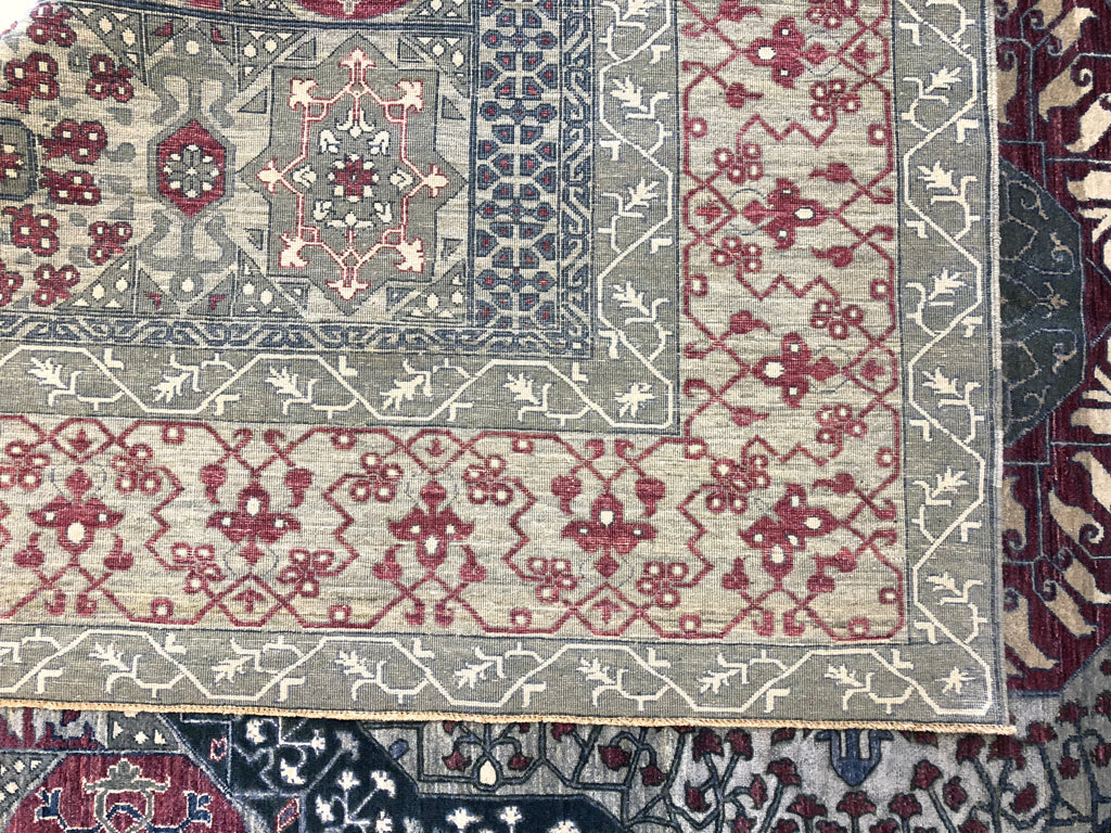 Afghan Mamluk (8'02"x10'00") blues/lilac