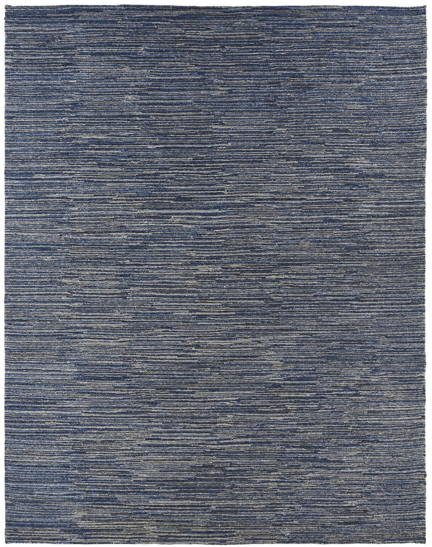 Modern silky soumak flat weave (6x9) navy