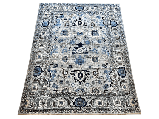 Afghan Serapi (7'10"x10'01") blues