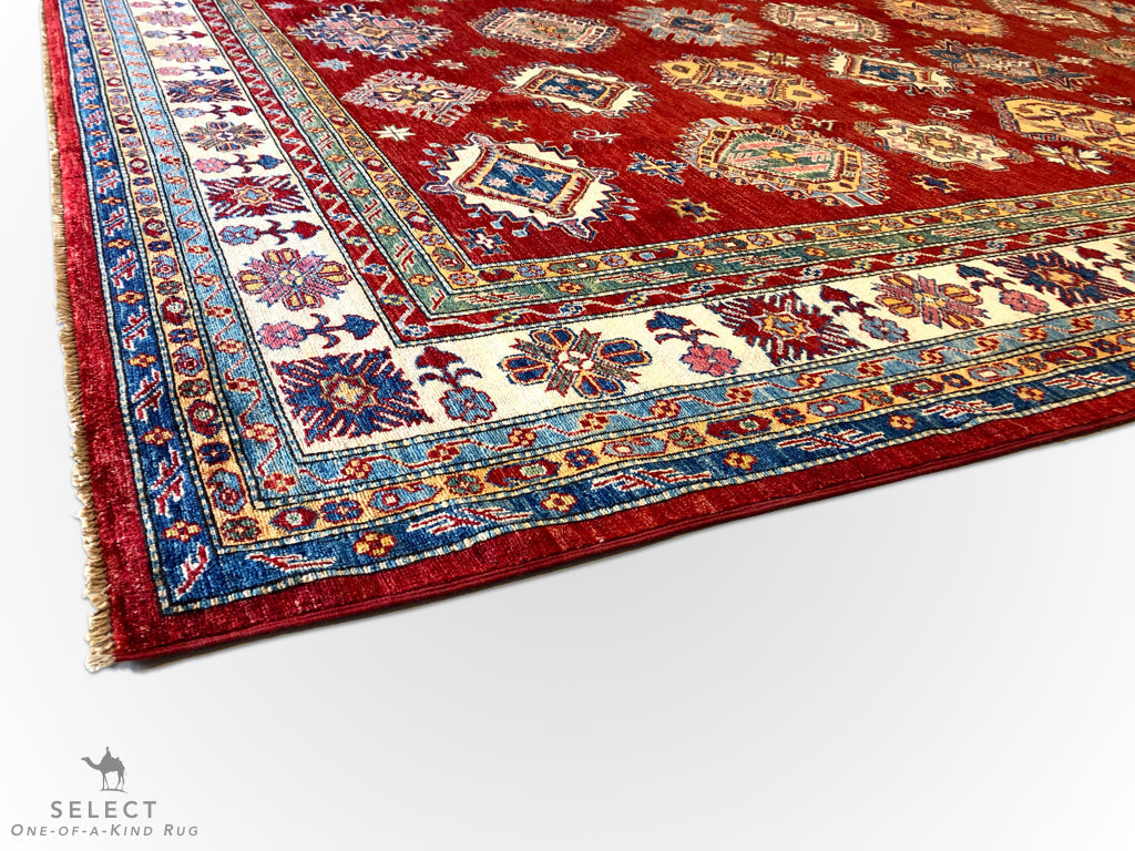 Super Kazak (10'09"x14'01") red/ivory