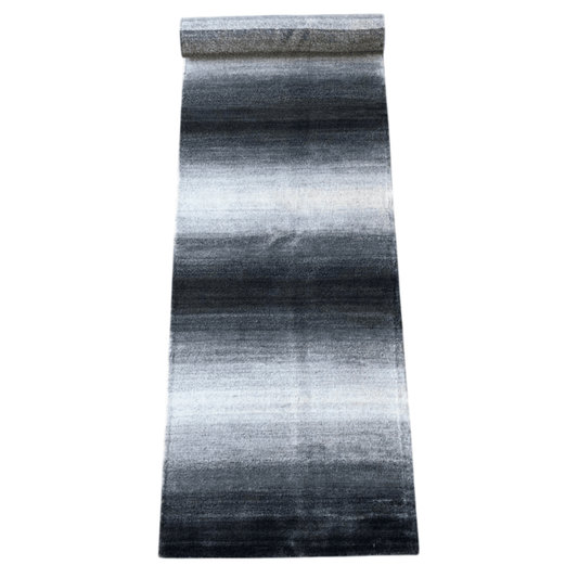 Ombre (2'06"x9'06") Runner black/white