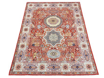 Afghan Mamluk (8'00"x10'02") red/ivory
