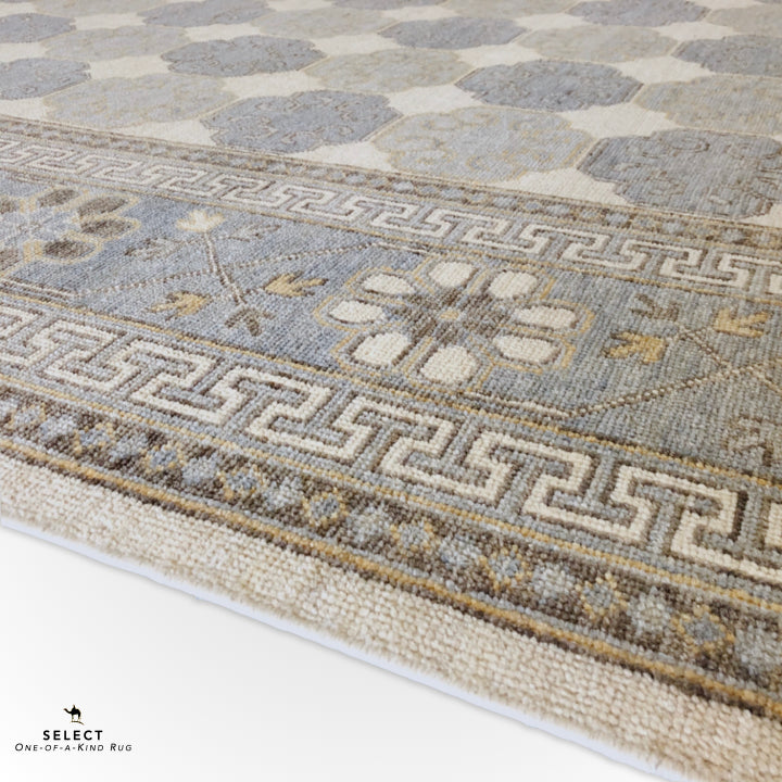 Antique-Washed Khotan (8'11"x11'10") ivory/gray