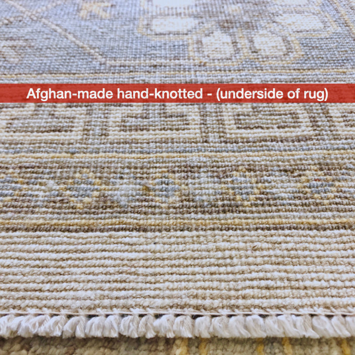 Antique-Washed Khotan (8'11"x11'10") ivory/gray