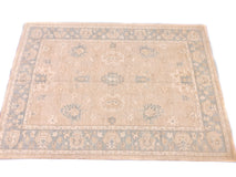 Antique Washed Oushak (10'04"x14'07") sand/lt.blue