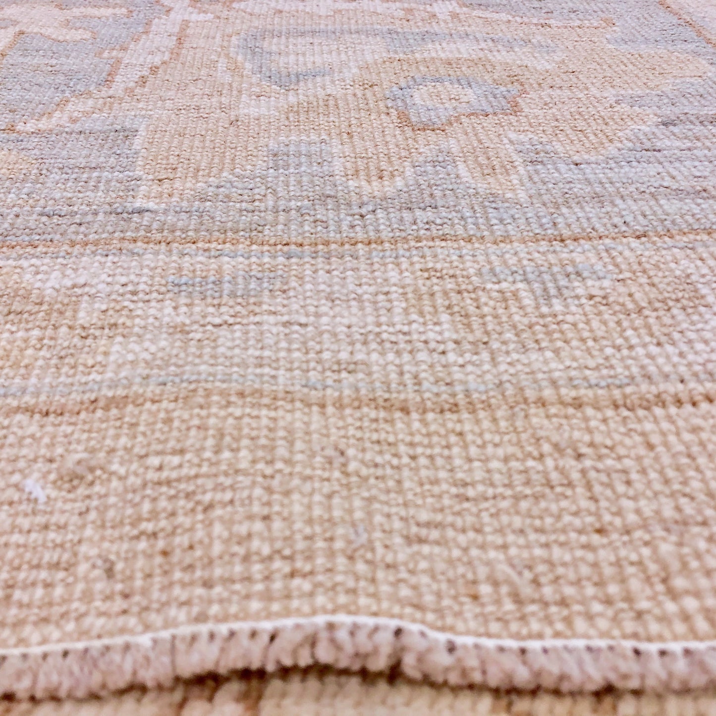 Antique Washed Oushak (10'04"x14'07") sand/lt.blue