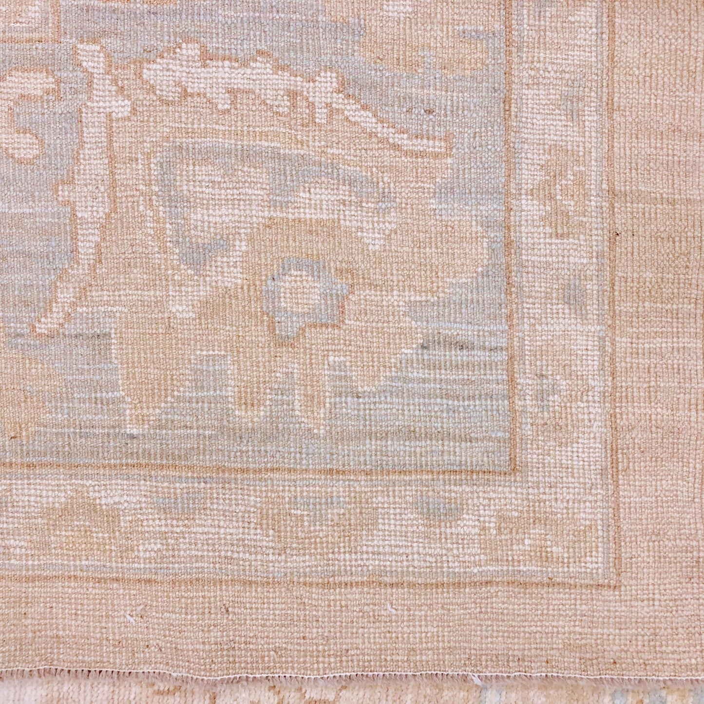 Antique Washed Oushak (10'04"x14'07") sand/lt.blue