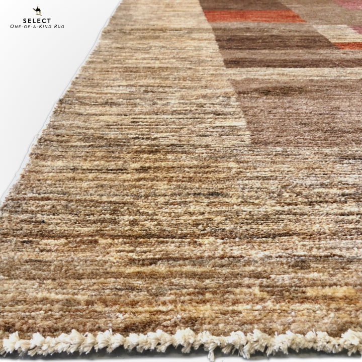 Contemporary Block Gabbeh (7'10"x10'02") multicolor/camel