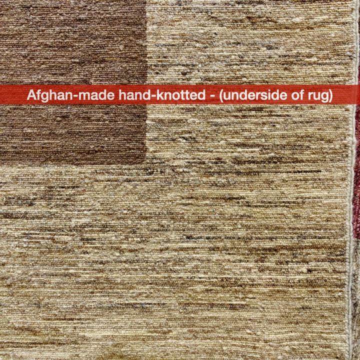 Contemporary Block Gabbeh (7'10"x10'02") multicolor/camel