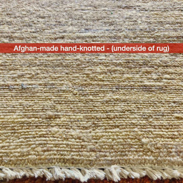 Contemporary Block Gabbeh (7'10"x10'02") multicolor/camel