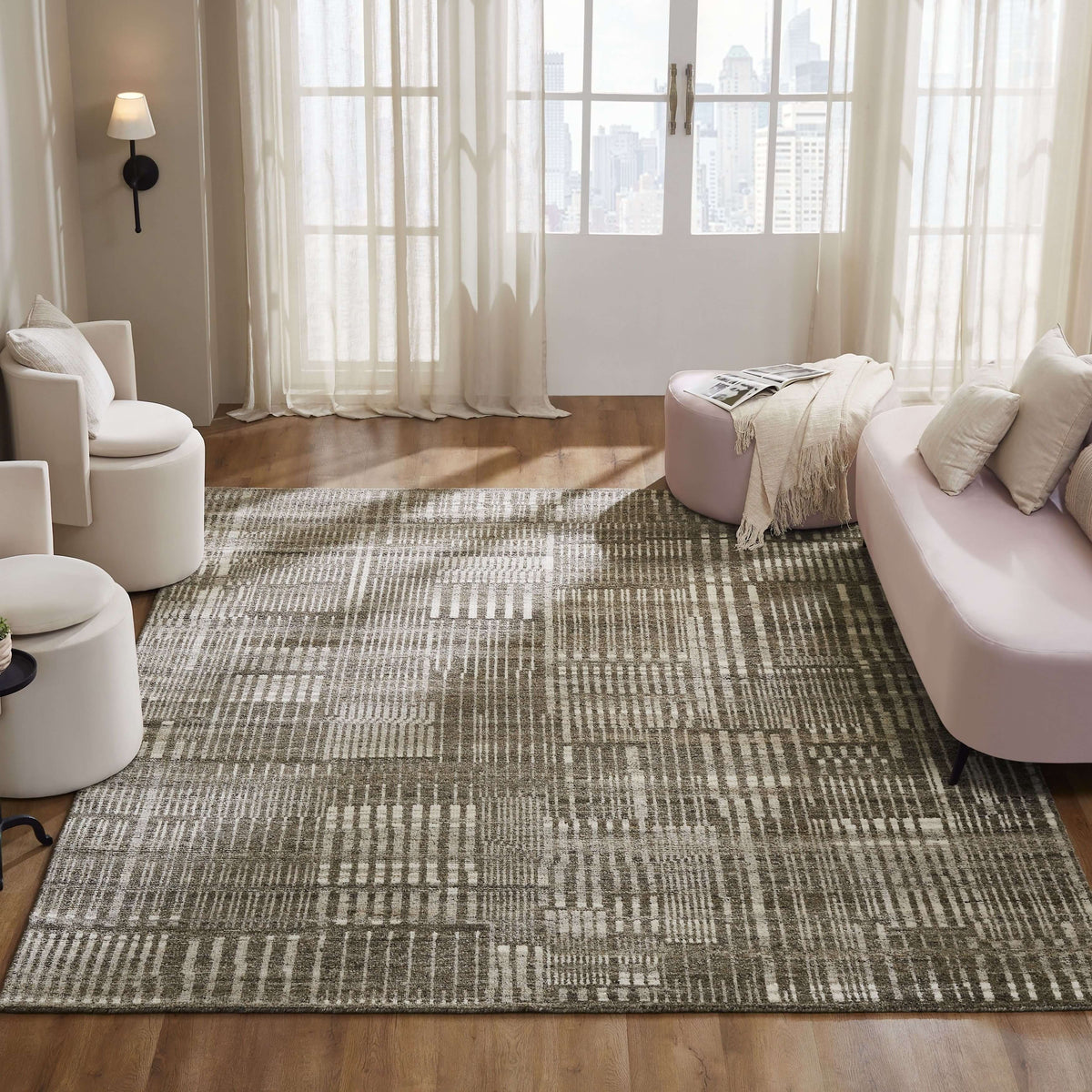 Raffia - Brown/Ivory - 117812
