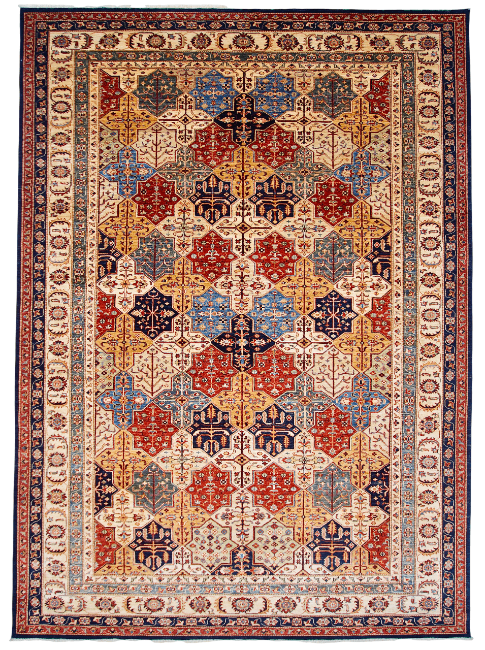 Super Kazak - Bakhtiari (8'11"x12'05") multicolor/indigo