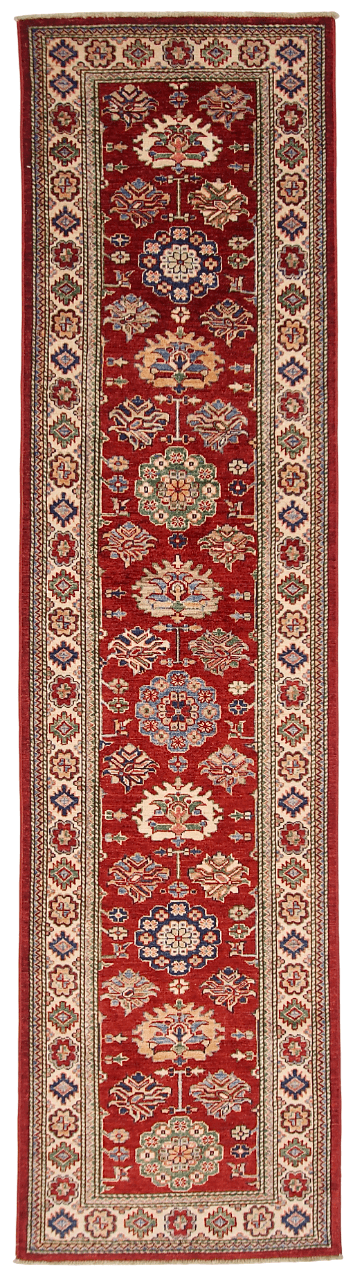 Super Kazak (2'06"x9'10") red/ivory