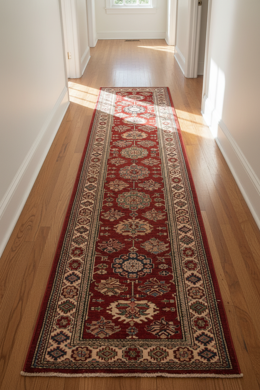 Super Kazak (2'06"x9'10") red/ivory