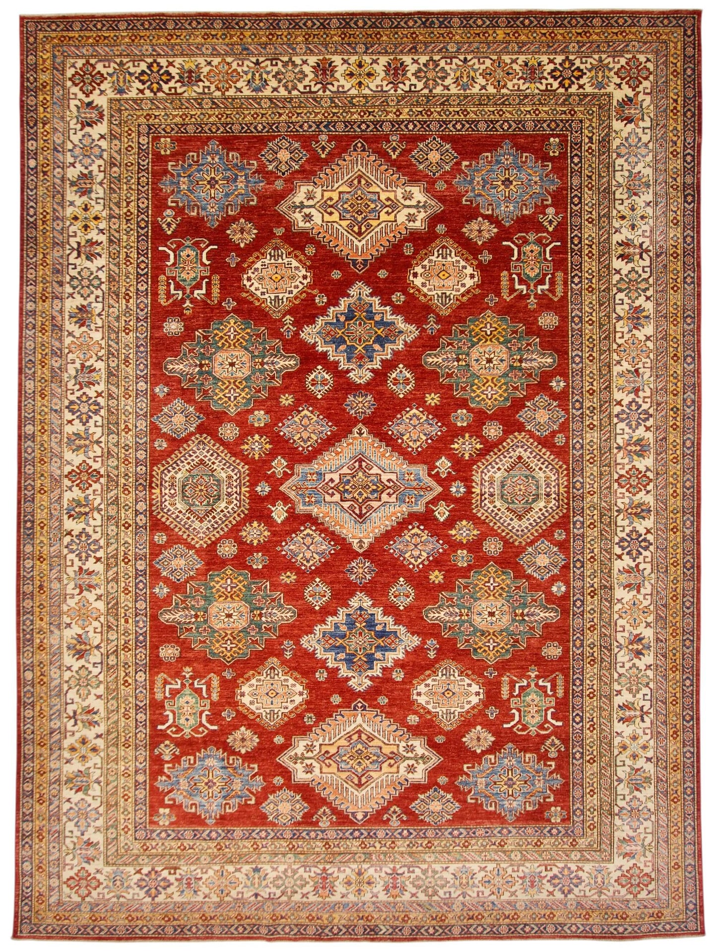 Super Kazak (8'10"x12'00") red/ivory