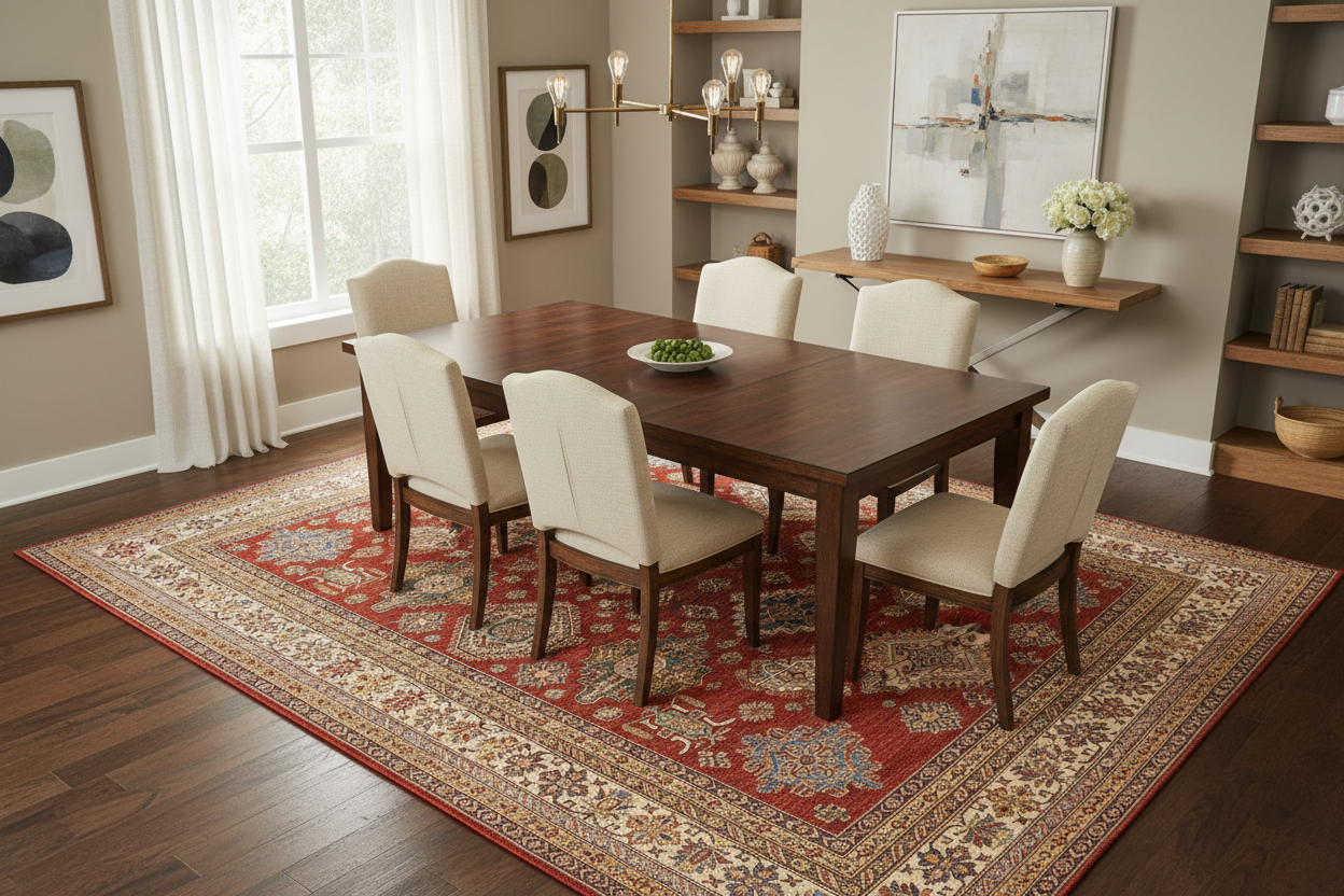 Super Kazak (8'10"x12'00") red/ivory