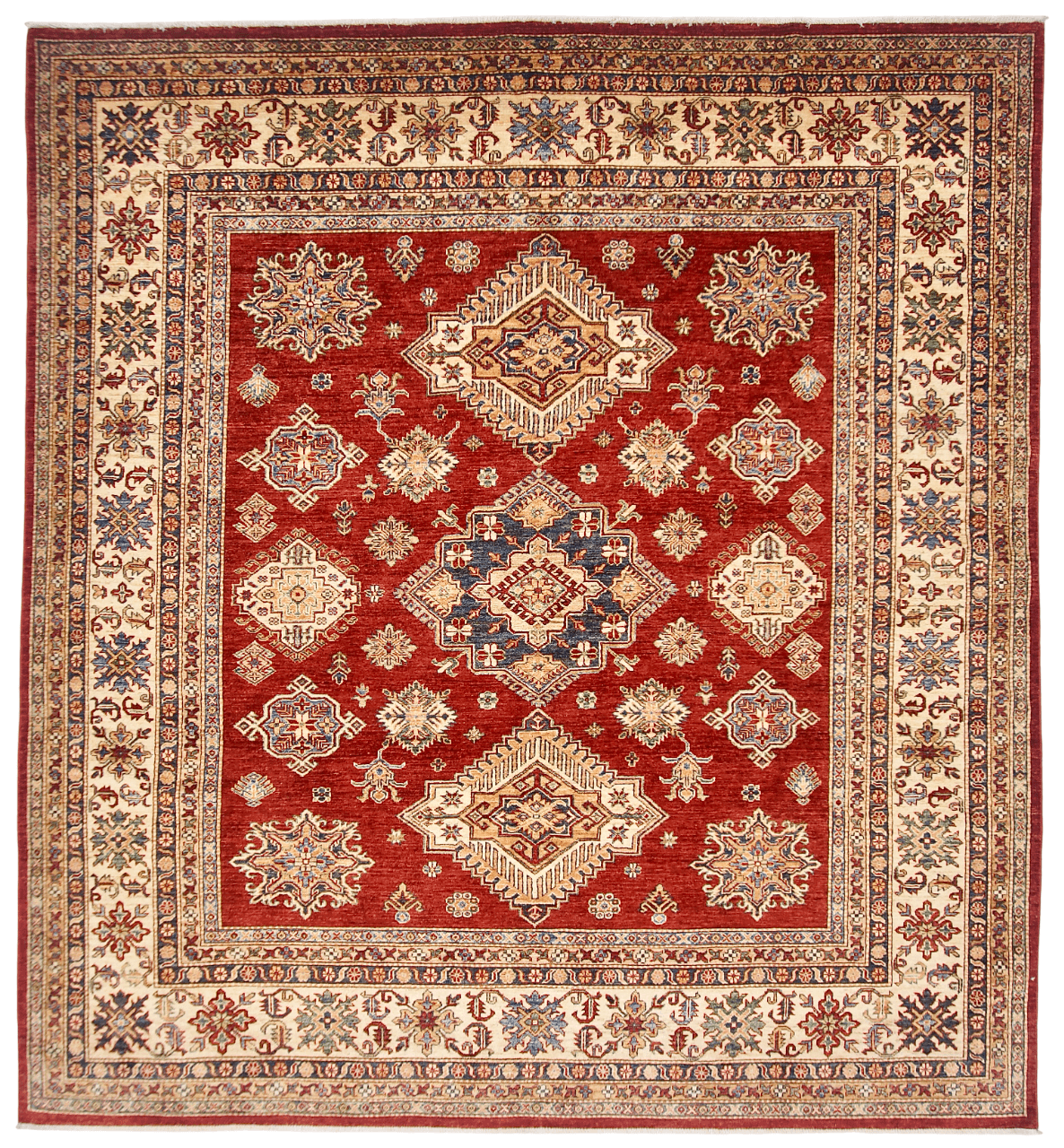 Super Kazak (8'01"x8'09") red/ivory