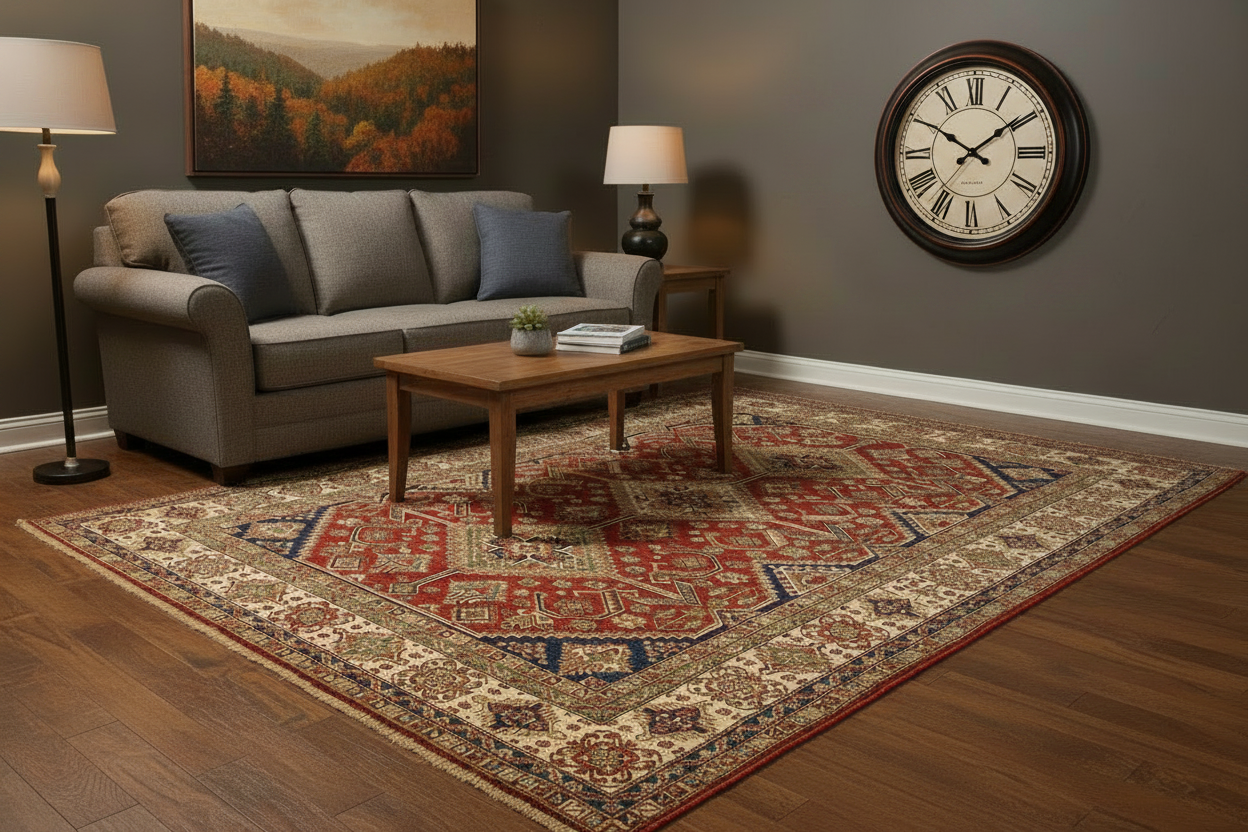 Super Kazak (8'02"x10'06") red/ivory