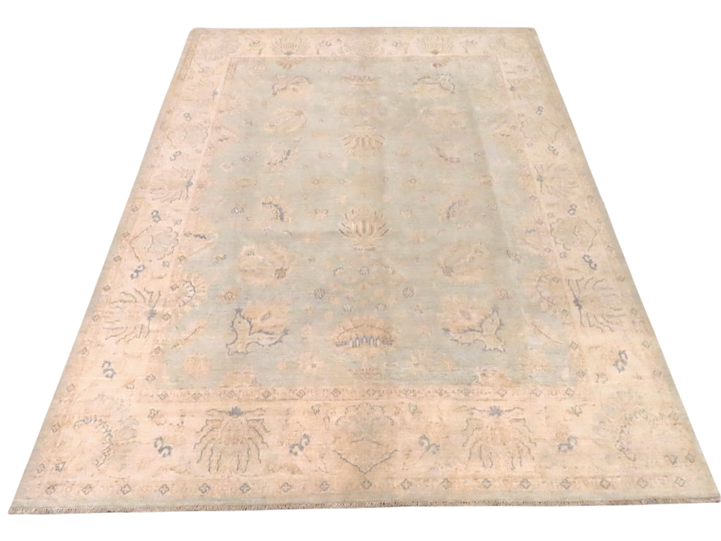 Chobi White-wash (8x10) aqu/bge