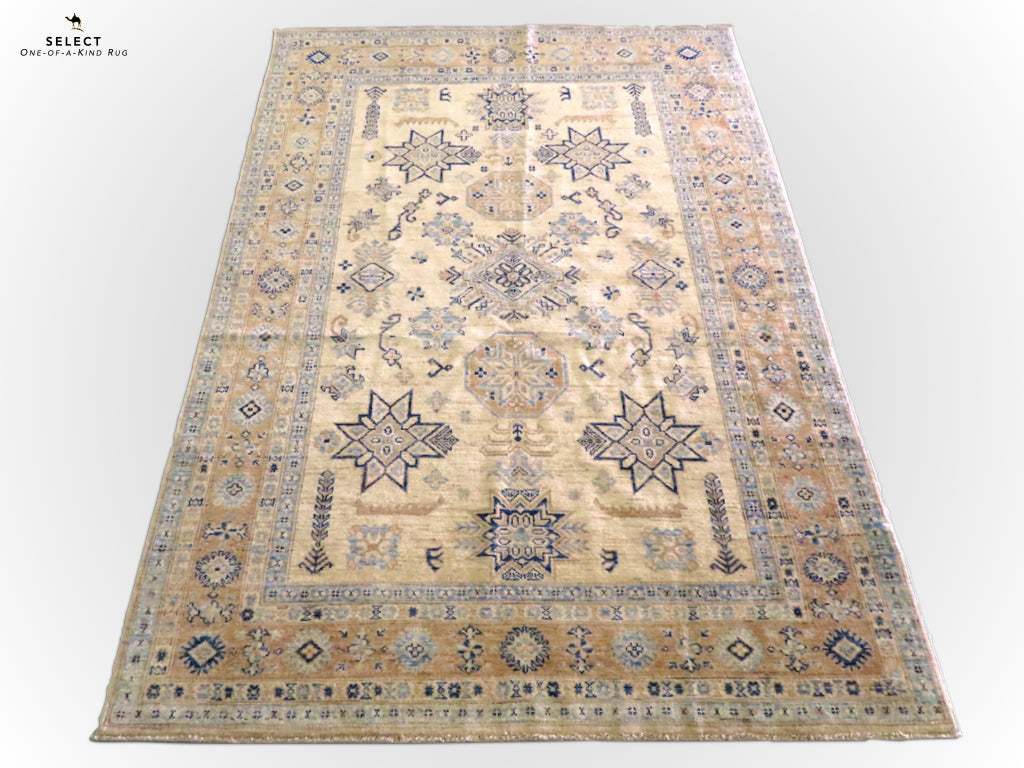 Antique-Washed Super Kazak 5x7 ivo/pch