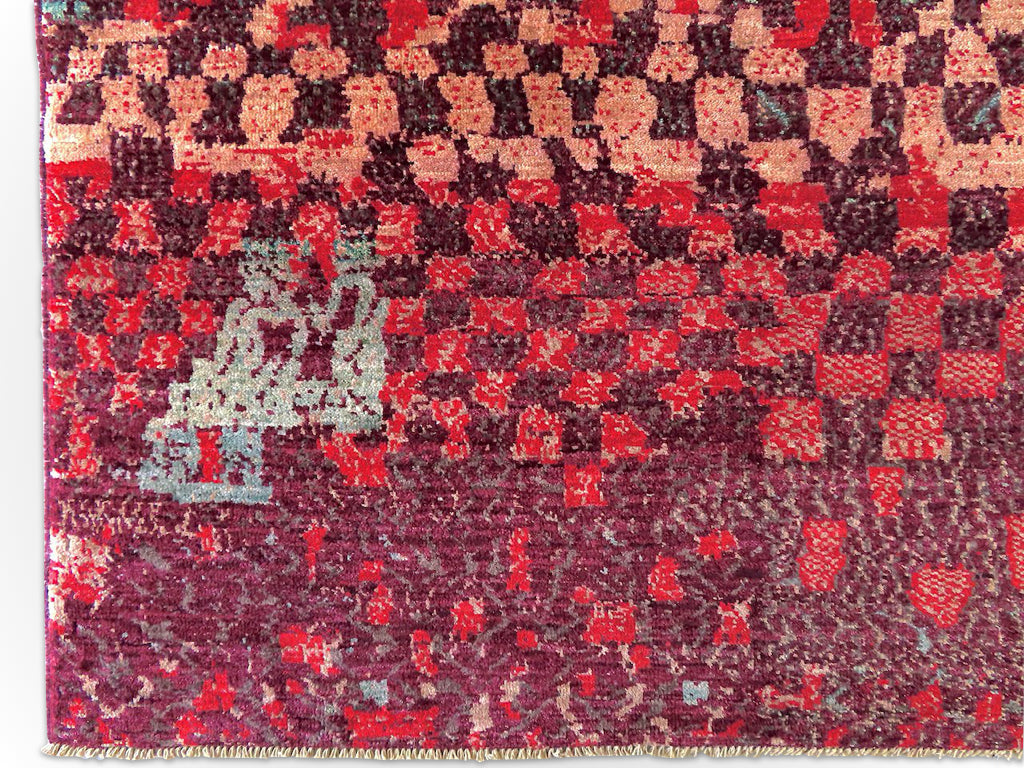 Contemporary Gabbeh (8'01"x10'00") dk.red/red