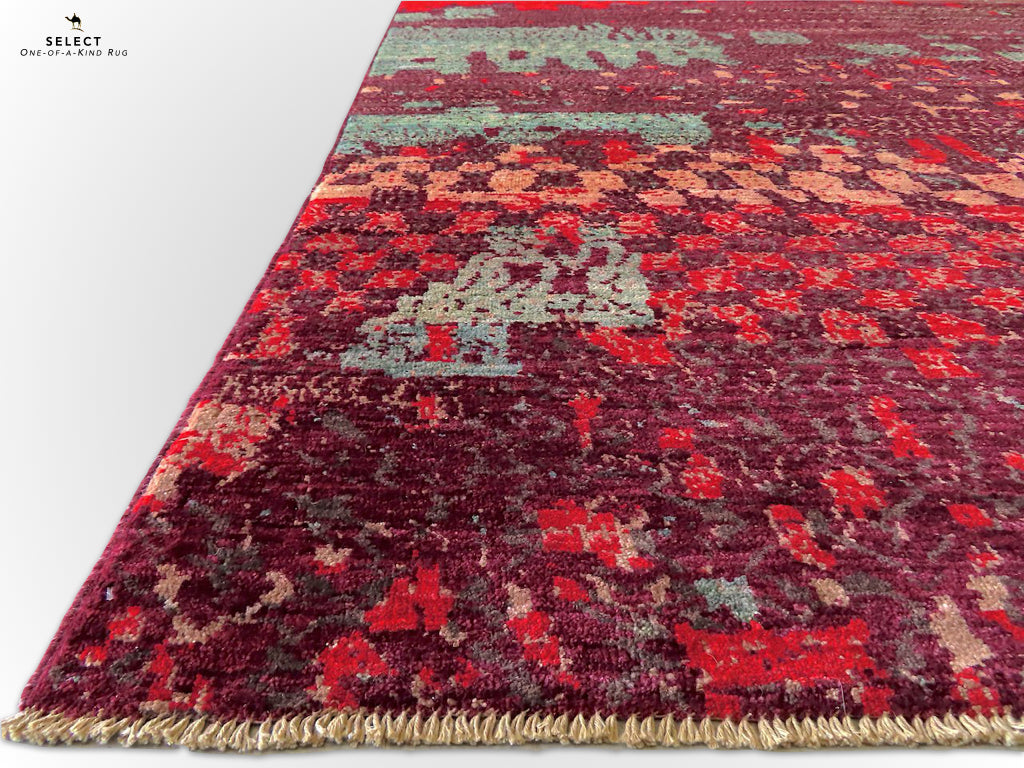 Contemporary Gabbeh (8'01"x10'00") dk.red/red