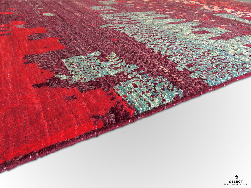 Contemporary Gabbeh (8'01"x10'00") dk.red/red