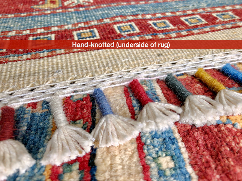 Gabbeh (5'11"x7'00") multistripe/red