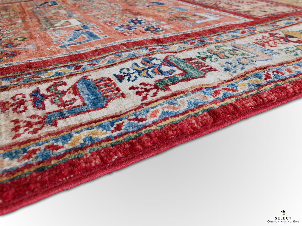 Pazyryk-Style Gabbeh  red/mt 9' Runner