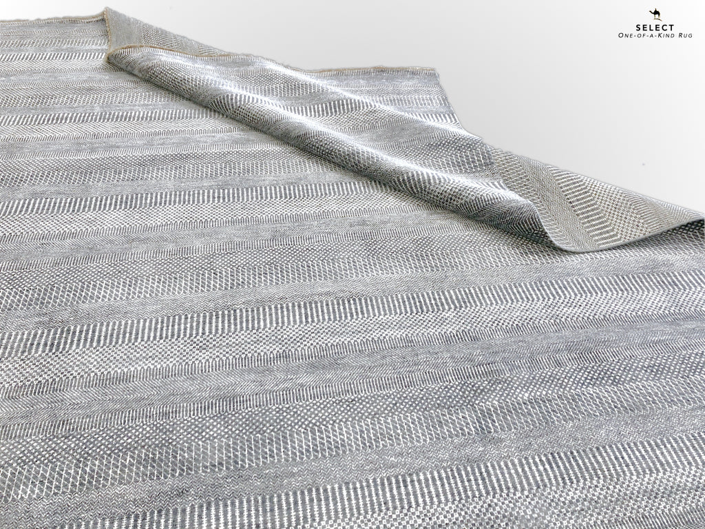 Durva - Grass Design (9'11"x14'00") gray/silver