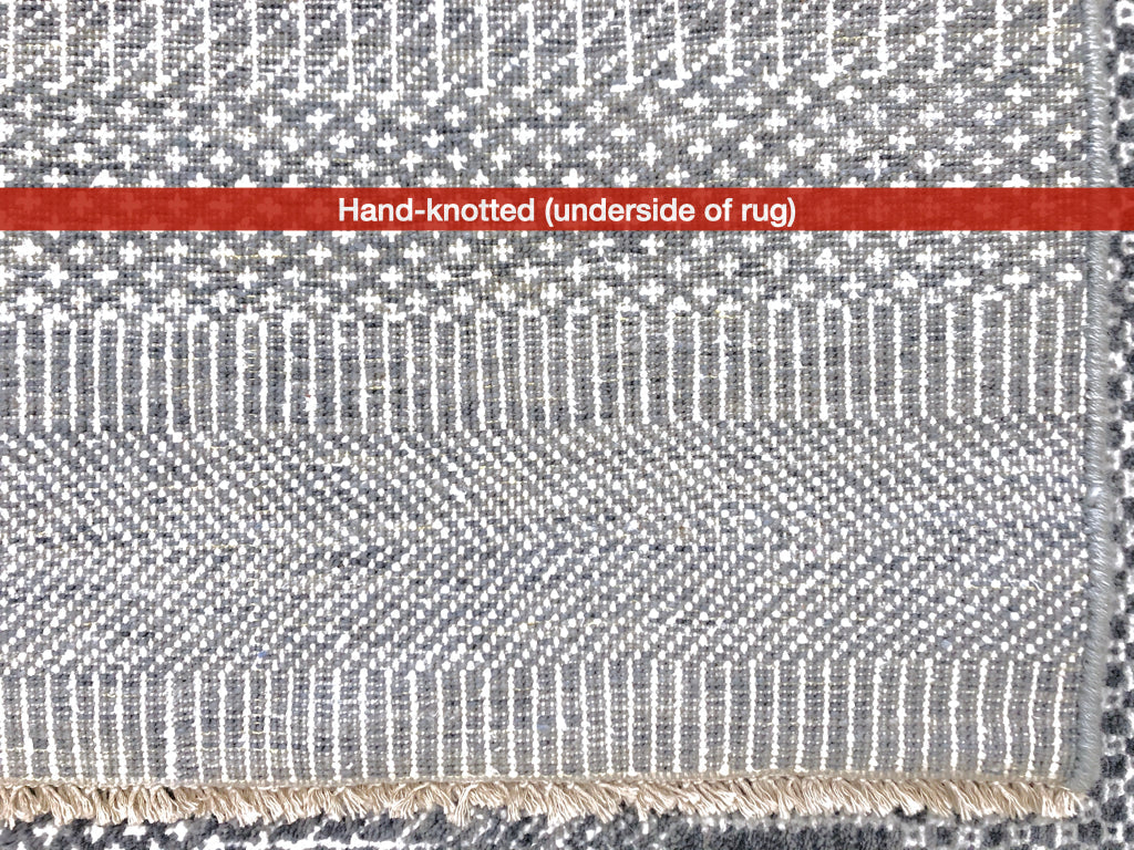 Durva - Grass Design (9'11"x14'00") gray/silver