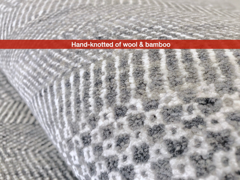 Durva - Grass Design gray 12x14