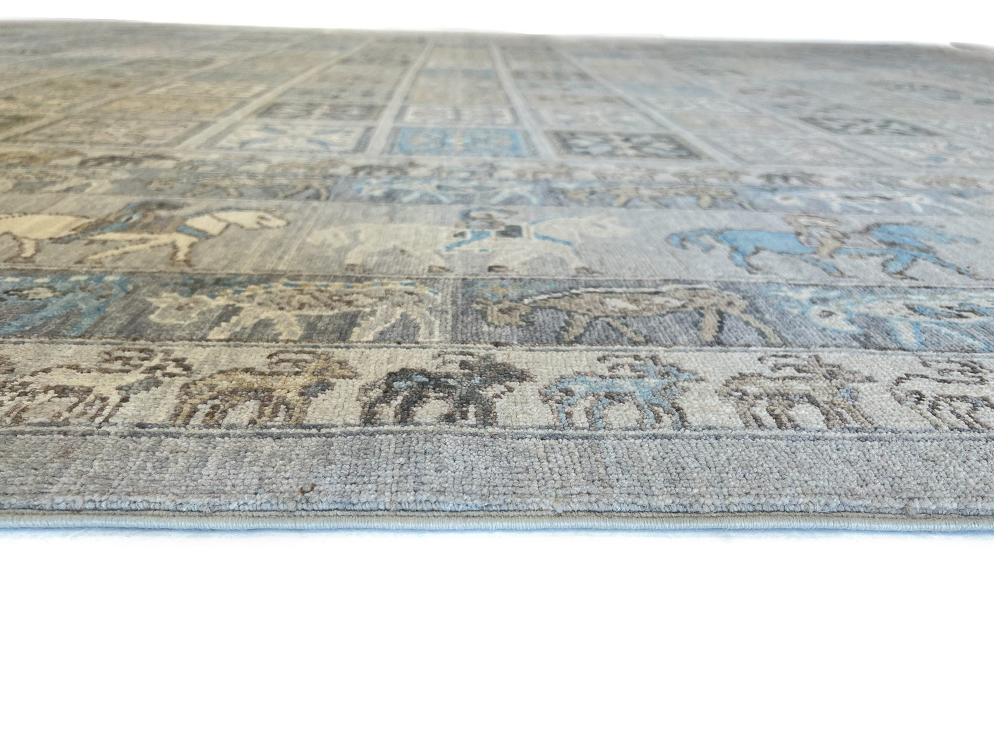 Antique-Washed Pazyryk (10x14) ivory/lt.gray