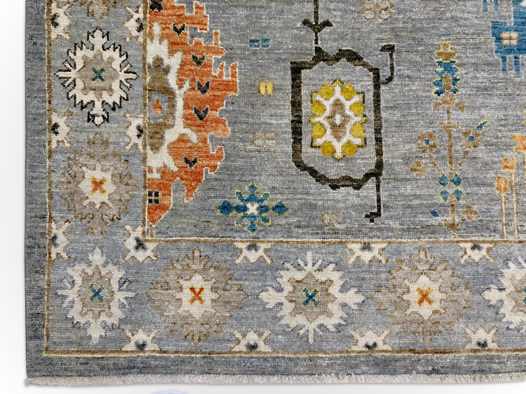 Afghan Oushak (10x14) gray