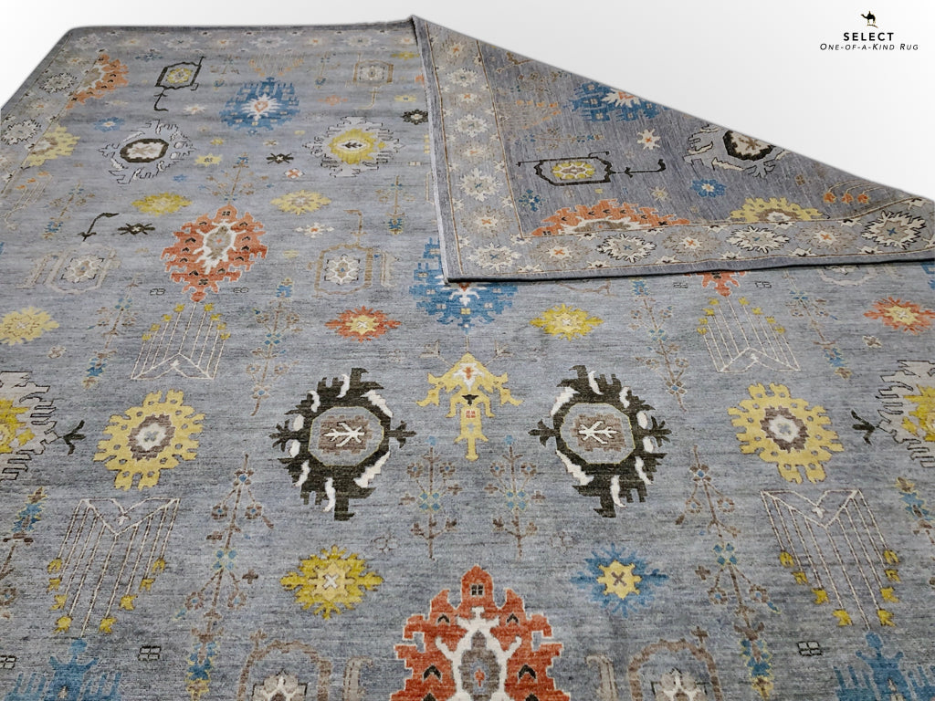 Afghan Oushak (10x14) gray