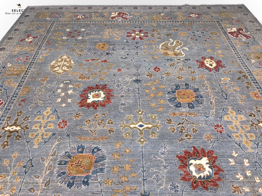 Afghan Oushak (10'00"x14'04") gray