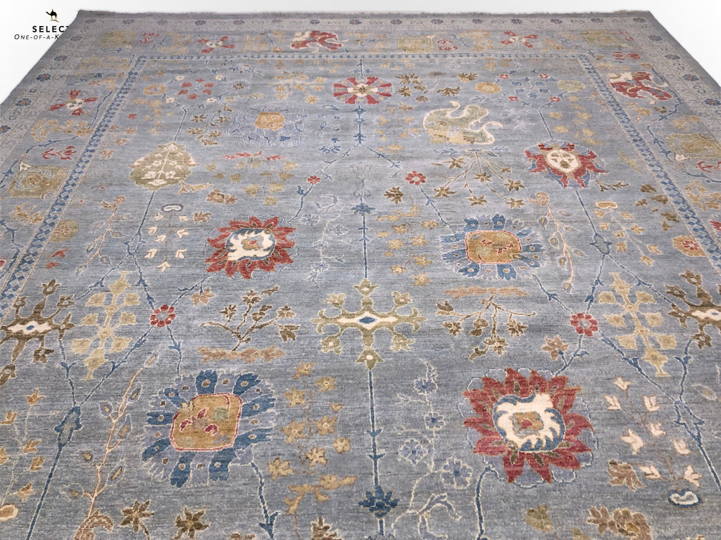 Afghan Oushak (10'00"x14'04") gray