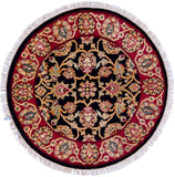 Indo-Tabriz blk/dkred 3' Round