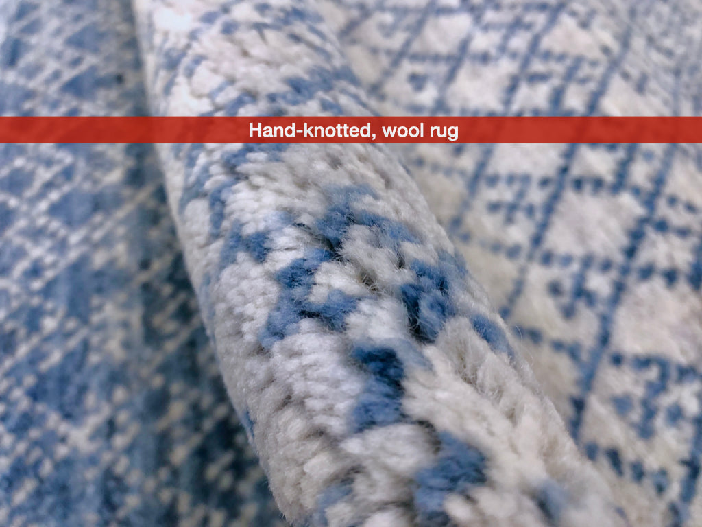 Durva/Grass Design (8'01"x10'04") lt.blue