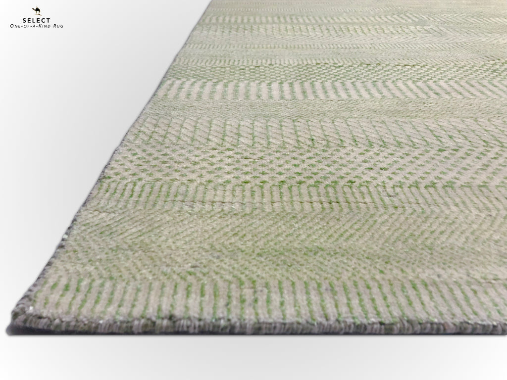 Durva Grass Design (7'11"x9'11") ivory/lt.green